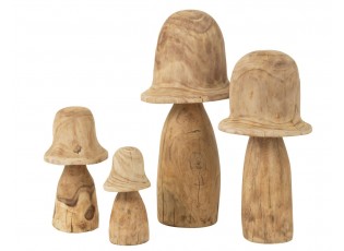 Přírodní dřevěná dekorace houba Mushroom XL - Ø 35*70 cm
