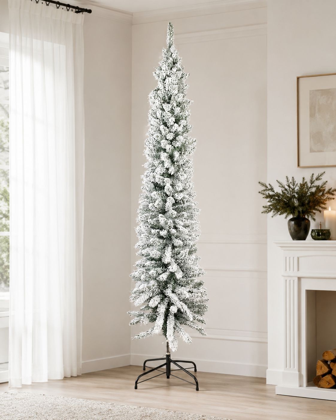 Zasněžený umělý vánoční stromek Christmas Tree - 50*50*210 cm