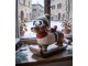 Dekorace jezevčík v lyžařském obleku Dachshund - 51*17*37 cm Clayre & Eef