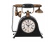 Stolní kovové hodiny ve tvaru starého telefonu - 26*9*25 cm J-Line by Jolipa