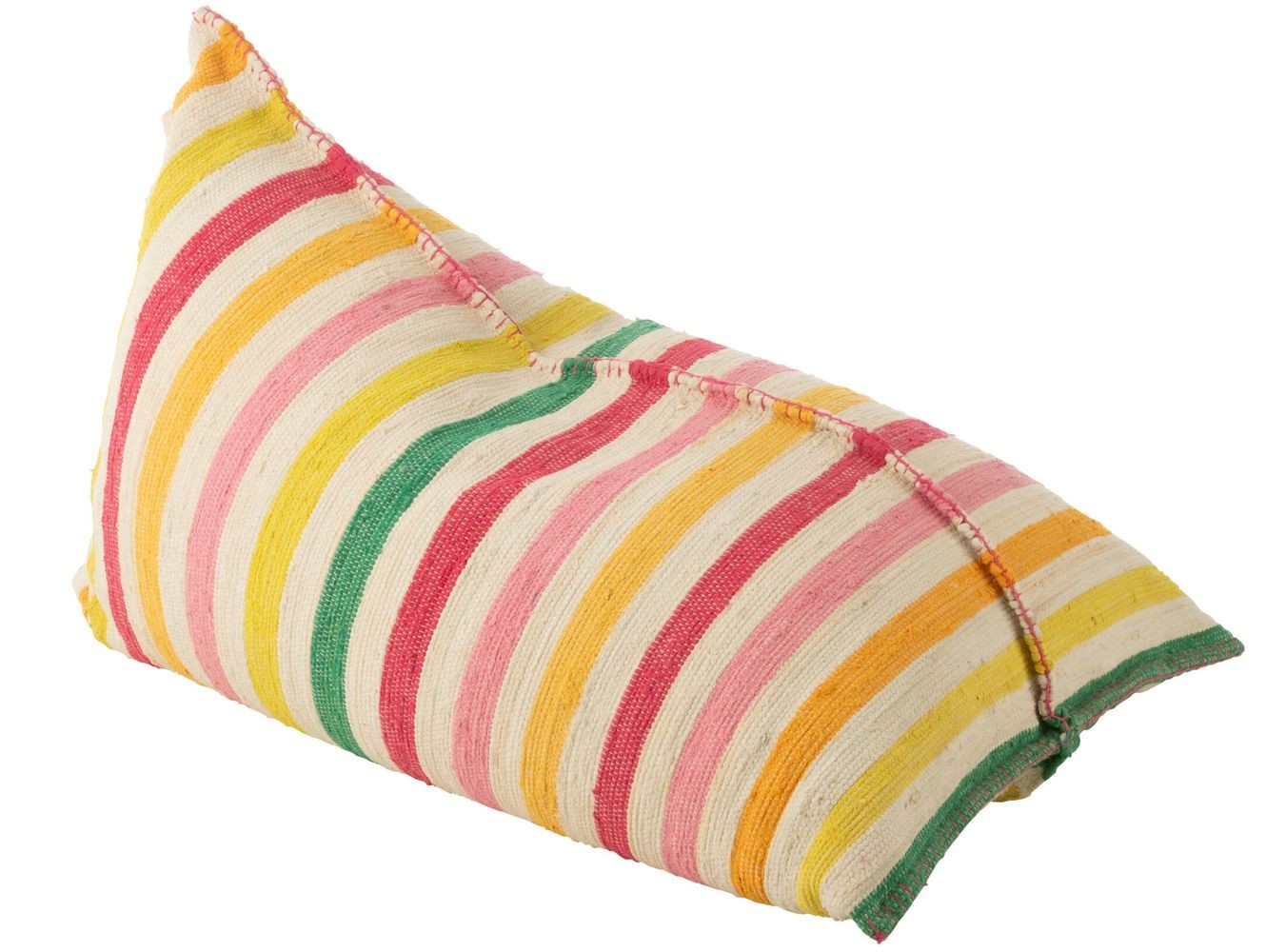 Barevný sedací vak z recyklované bavlny Cocoon Stripes - 150*100*40 cm