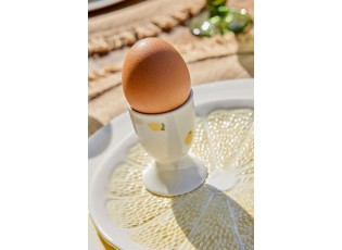 Sada 4ks keramických kalíšků na vajíčka s motivem citrónů Casa Limone - Ø 5*7 cm