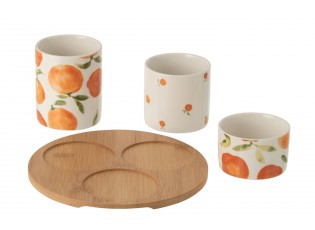Malá sada na předkrmy s motivem pomerančů Casa Naranja - Ø 8*9 cm