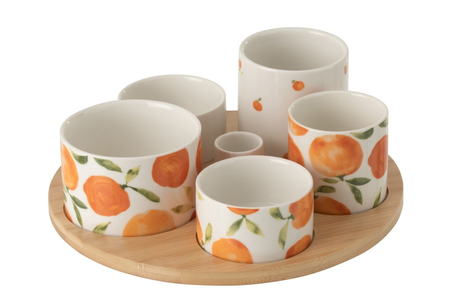 Veliká sada na předkrmy s motivem pomerančů Casa Naranja - Ø 13*8 cm