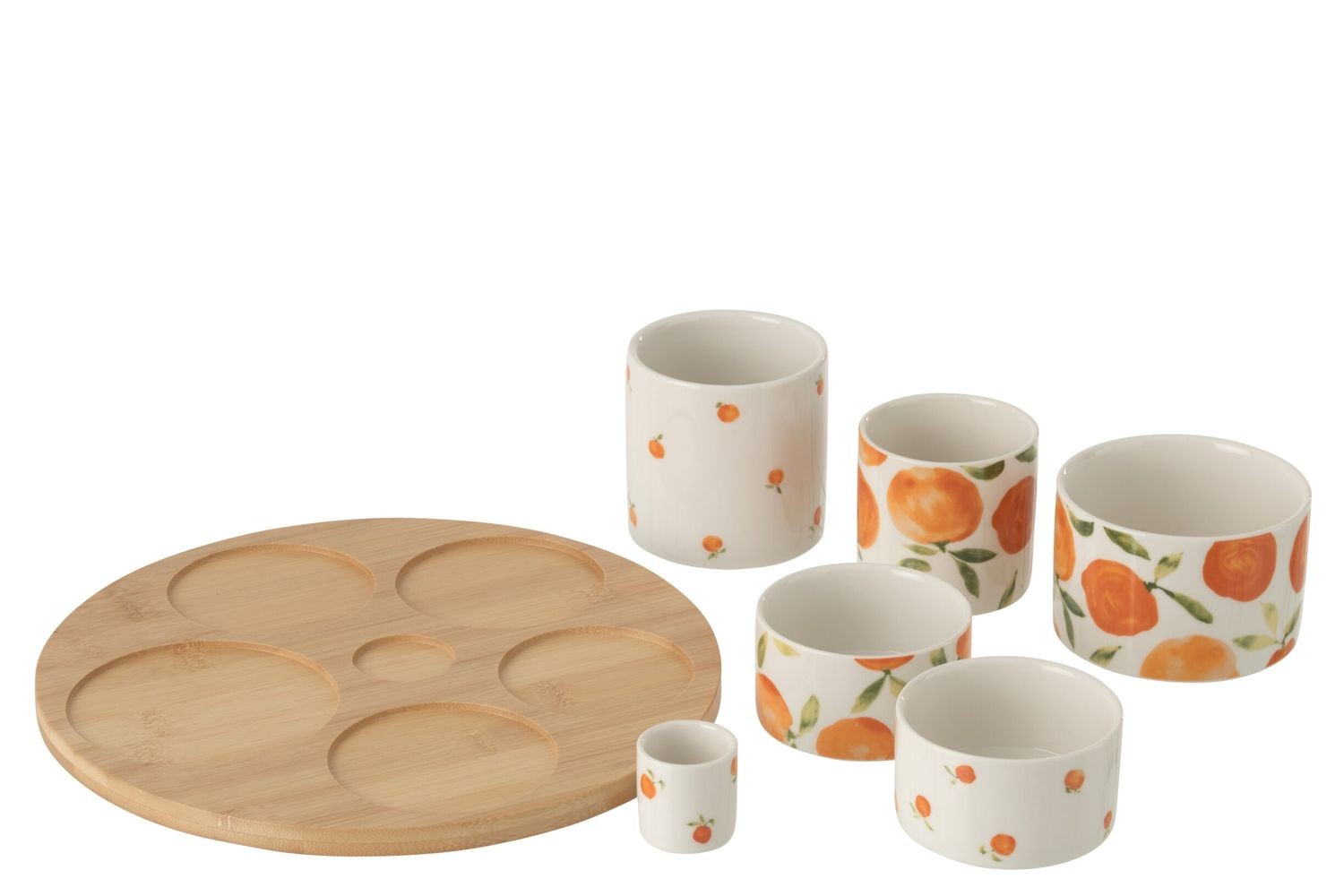 Veliká sada na předkrmy s motivem pomerančů Casa Naranja - Ø 13*8 cm