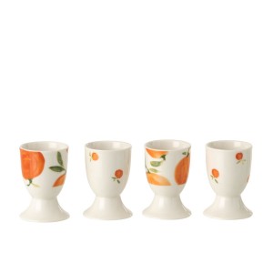 Sada 4 keramických kalíšků na vajíčka Casa Naranja - Ø 5*7 cm