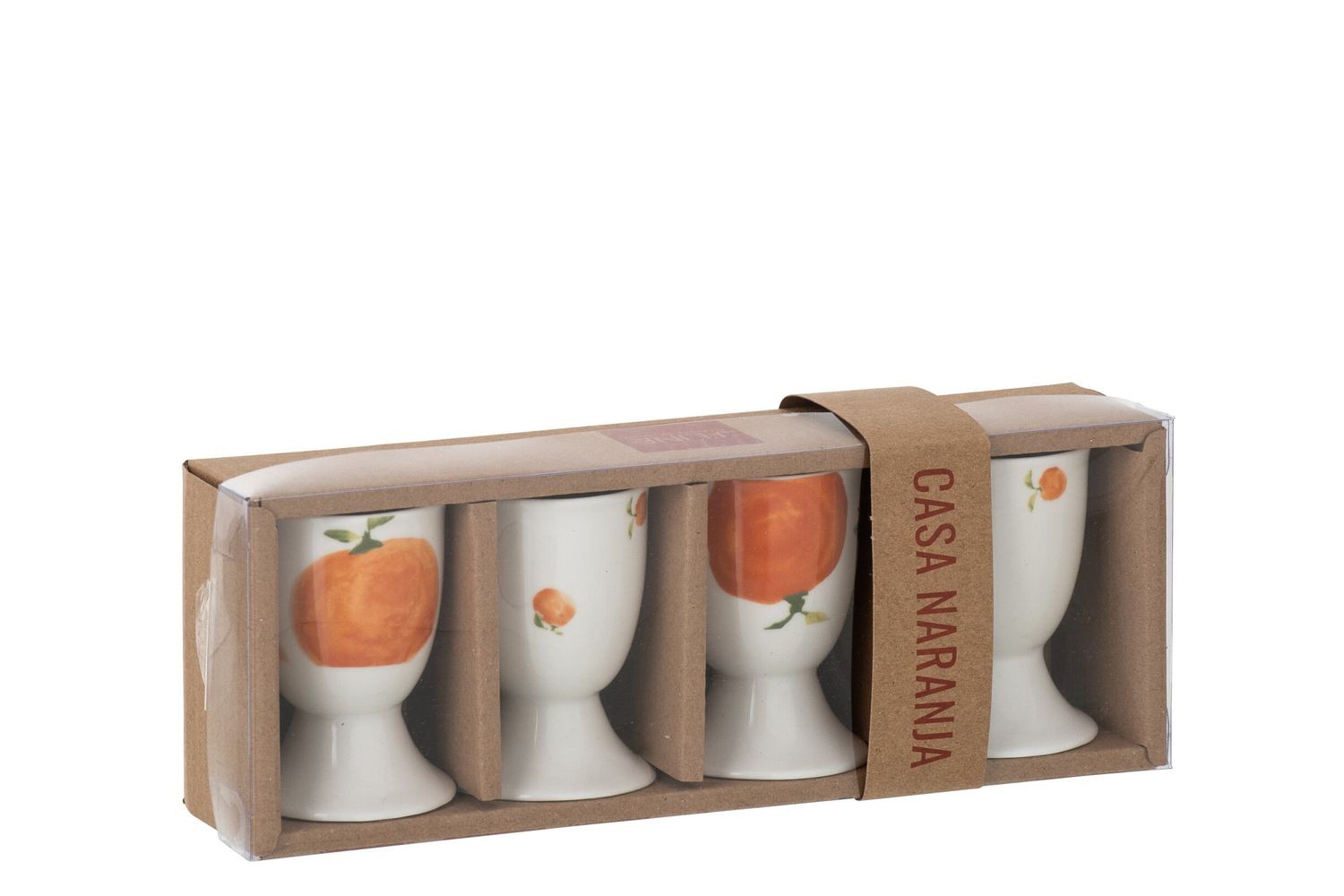 Sada 4 keramických kalíšků na vajíčka Casa Naranja - Ø 5*7 cm