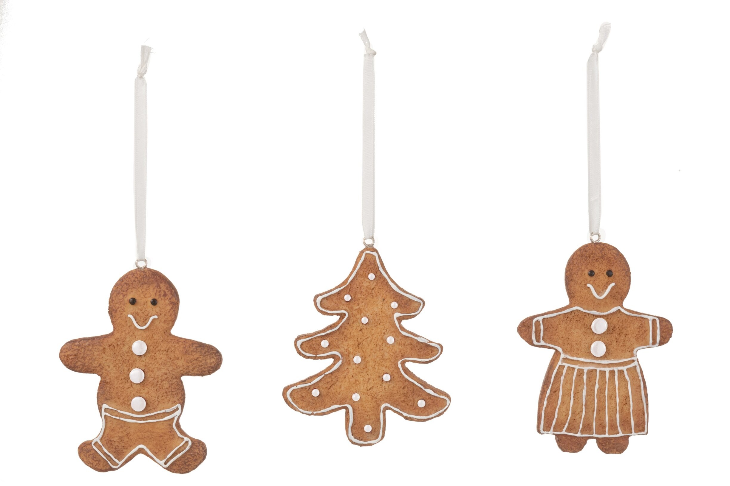 Set 3 ks závěsná dekorace perníček Ginger - 7*1*9 cm