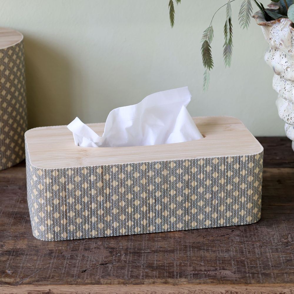 Bambusový zásobník na papírové kapesníky Amilly Box - 25*13*8 cm