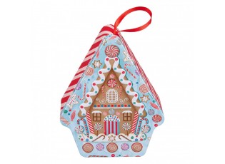 Storage Tin House Red Metal - 10*13*6 cm