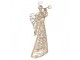 Christmas Decoration With LED Lighting Angel 28x10x51 Cm / 3xAA Gold Colored Metal - LED 28*10*51 cm / 3*AA Clayre & Eef