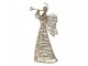 Christmas Decoration With LED Lighting Angel 28x10x51 Cm / 3xAA Gold Colored Metal - LED 28*10*51 cm / 3*AA Clayre & Eef