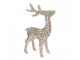 Christmas Decoration With LED Lighting Deer 34x13x53 Cm / 3xAA Gold Colored Metal - LED 34*13*53 cm / 3*AA Clayre & Eef
