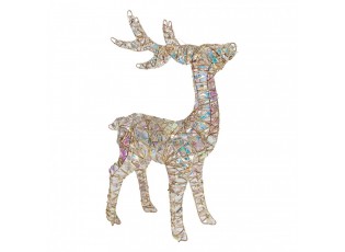 Christmas Decoration With LED Lighting Deer 34x13x53 Cm / 3xAA Gold Colored Metal - LED 34*13*53 cm / 3*AA