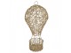 Christmas Decoration With LED Lighting Hot Air Balloon ? 19x38 Cm / 3xAA Gold Colored Metal - LED ? 19*38 cm / 3*AA Clayre & Eef