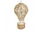 Christmas Decoration With LED Lighting Hot Air Balloon ? 19x38 Cm / 3xAA Gold Colored Metal - LED ? 19*38 cm / 3*AA Clayre & Eef