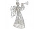 Christmas Decoration With LED Lighting Angel 22x8x30 Cm / 3xAA Silver Colored Metal - LED 22*8*30 cm / 3*AA Clayre & Eef