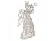 Christmas Decoration With LED Lighting Angel 22x8x30 Cm / 3xAA Silver Colored Metal - LED 22*8*30 cm / 3*AA Clayre & Eef
