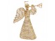 Christmas Decoration With LED Lighting Angel 22x8x30 Cm / 3xAA Gold Colored Metal - LED 22*8*30 cm / 3*AA Clayre & Eef