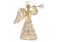 Christmas Decoration With LED Lighting Angel 22x8x30 Cm / 3xAA Gold Colored Metal - LED 22*8*30 cm / 3*AA Clayre & Eef
