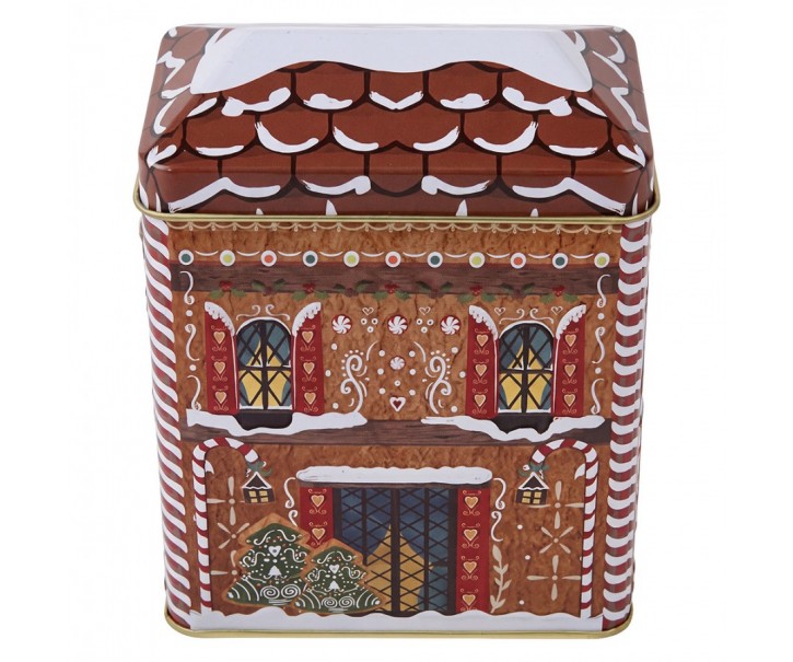 Storage Tin House Brown Metal - 10*6*14 cm Clayre & Eef