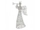 Christmas Decoration With LED Lighting Angel 28x10x51 Cm / 3xAA Silver Colored Metal - LED 28*10*51 cm / 3*AA Clayre & Eef