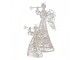 Christmas Decoration With LED Lighting Angel 28x10x51 Cm / 3xAA Silver Colored Metal - LED 28*10*51 cm / 3*AA Clayre & Eef
