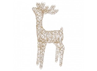 Christmas Decoration With LED Lighting Deer 53x18x85 Cm / 3xAA Gold Colored Metal - LED 45*18*85 cm / 3*AA