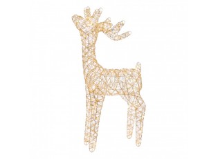 Christmas Decoration With LED Lighting Deer 53x18x85 Cm / 3xAA Gold Colored Metal - LED 45*18*85 cm / 3*AA