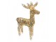 Christmas Decoration With LED Lighting Deer 43x14x61 Cm / 3xAA Gold Colored Metal - LED 43*18*61 cm / 3*AA Clayre & Eef