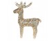 Christmas Decoration With LED Lighting Deer 43x14x61 Cm / 3xAA Gold Colored Metal - LED 43*18*61 cm / 3*AA Clayre & Eef