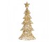 Christmas Decoration With LED Lighting Christmas Tree 30x10x61 Cm / 3xAA Gold Colored Plastic - 30*10*61 cm / 3*AA Clayre & Eef