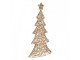 Christmas Decoration With LED Lighting Christmas Tree 30x10x61 Cm / 3xAA Gold Colored Plastic - 30*10*61 cm / 3*AA Clayre & Eef