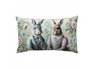 Decorative Cushion 35x50x4 Cm Green Polyester Rabbits - 35*50*4 cm