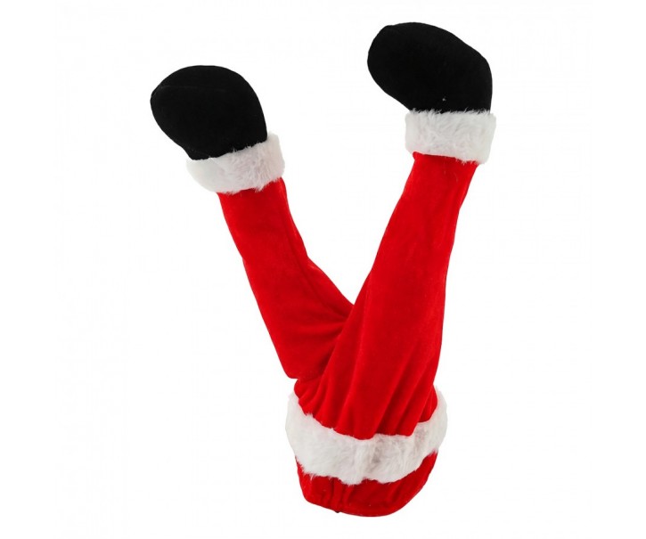 Decoration Santa Claus Red Plastic Christmas Decoration - 35 cm / 3*AA Clayre & Eef