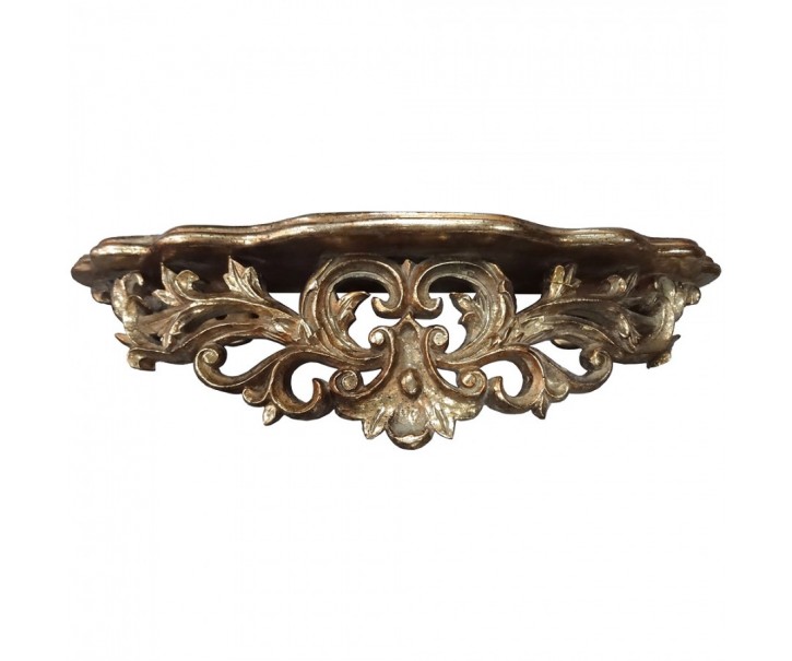 Zlatá antik nástěnná barokní konzole Baroque - 47*11*13 cm Clayre & Eef