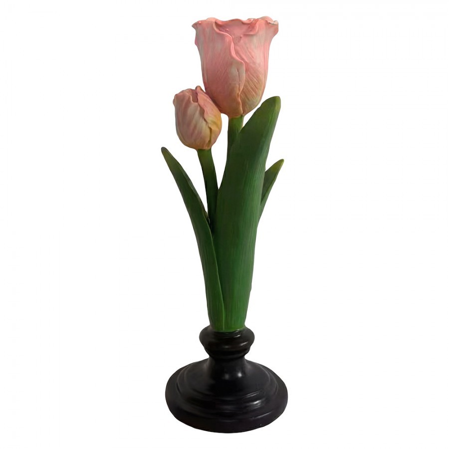 Svícen na úzkou svíčku ve tvaru tulipánu - 9*9*28 cm