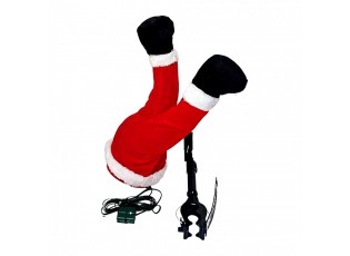 Decoration Santa Claus Legs Red Plastic Christmas Decoration - 
