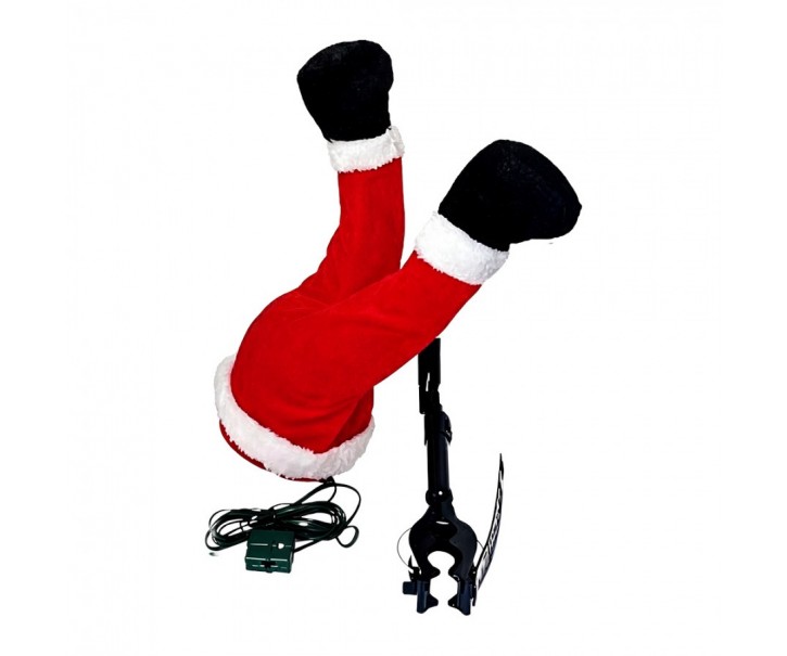 Decoration Santa Claus Legs Red Plastic Christmas Decoration - Clayre & Eef