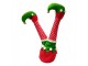 Decoration Elf Legs Red Plastic Christmas Decoration - 35 cm/ 3*AA Clayre & Eef
