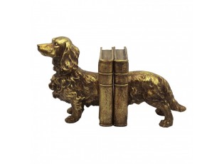 Zlaté antik zarážky na knihy jezevčík Dachshund Antique - 38*12*21 cm