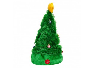 Christmas Decoration Hat Green Plastic - 45 cm / 3*AA