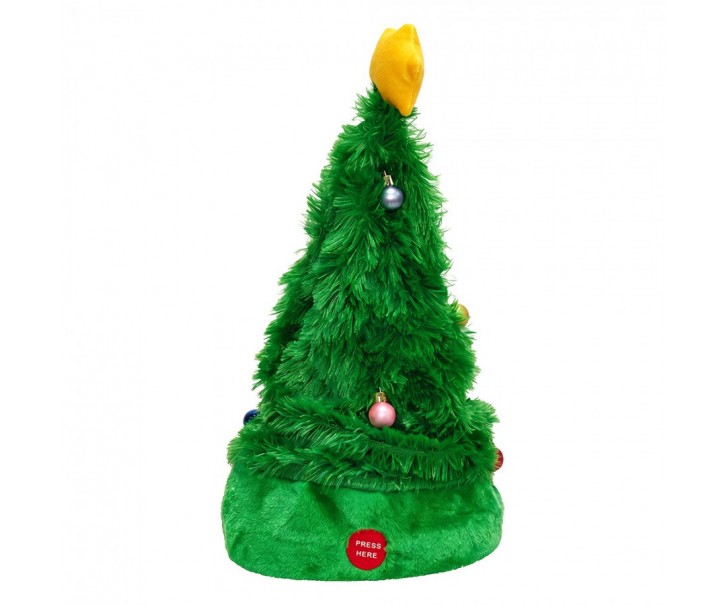 Christmas Decoration Hat Green Plastic - 45 cm / 3*AA Clayre & Eef
