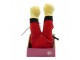 Christmas Decoration Santa Claus Legs Red Plastic - 15*13*37 cm / 3*AA Clayre & Eef