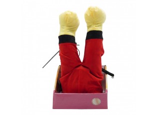 Christmas Decoration Santa Claus Legs Red Plastic - 15*13*37 cm / 3*AA