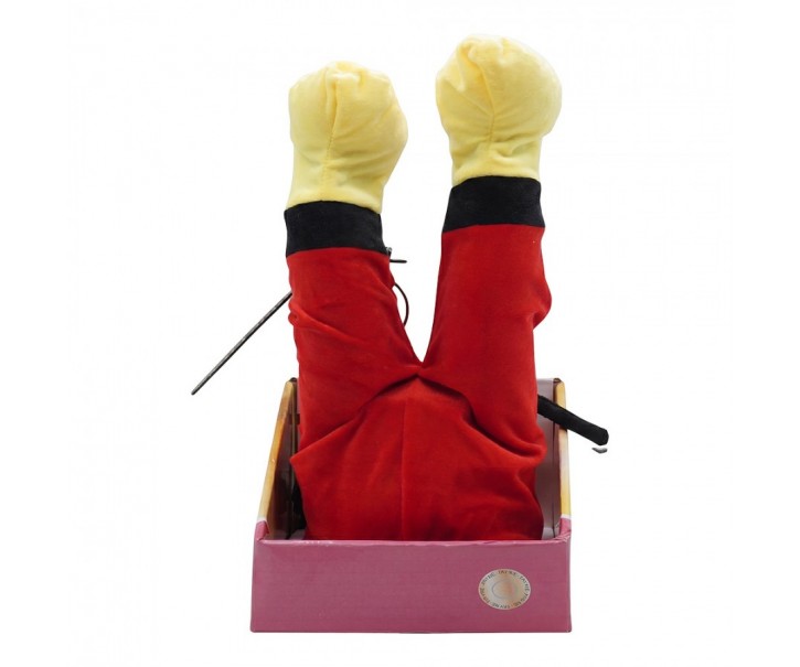 Christmas Decoration Santa Claus Legs Red Plastic - 15*13*37 cm / 3*AA Clayre & Eef