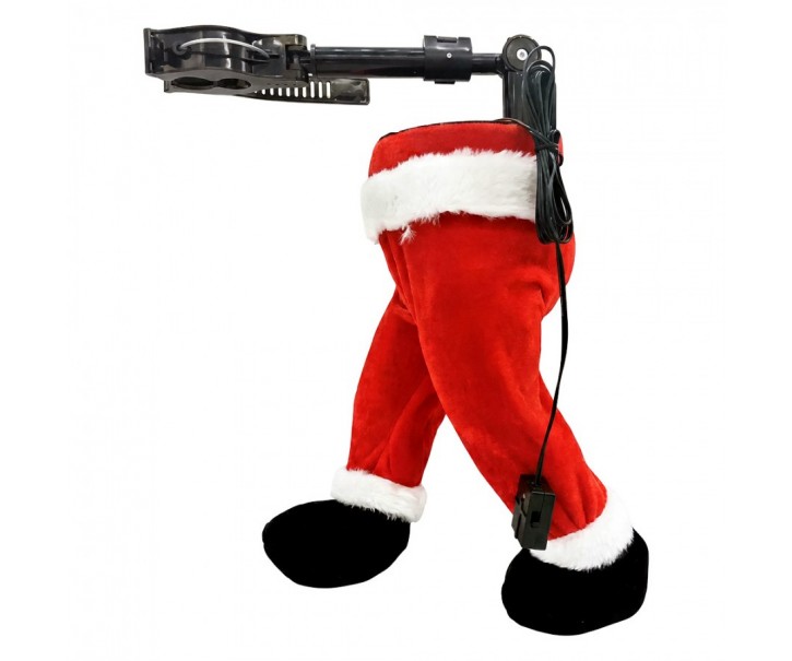 Christmas Decoration Santa Claus Legs Red Plastic - 15*13*37 cm / 3*AA Clayre & Eef