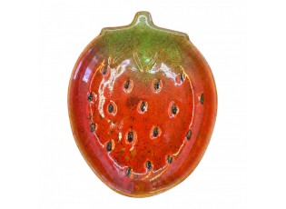 Decorative Bowl Red Ceramic Strawberries - 