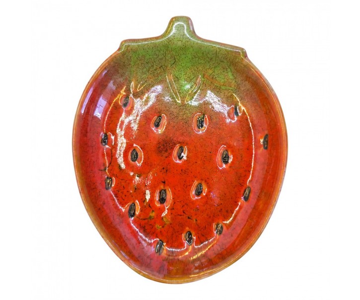 Decorative Bowl Red Ceramic Strawberries - Clayre & Eef