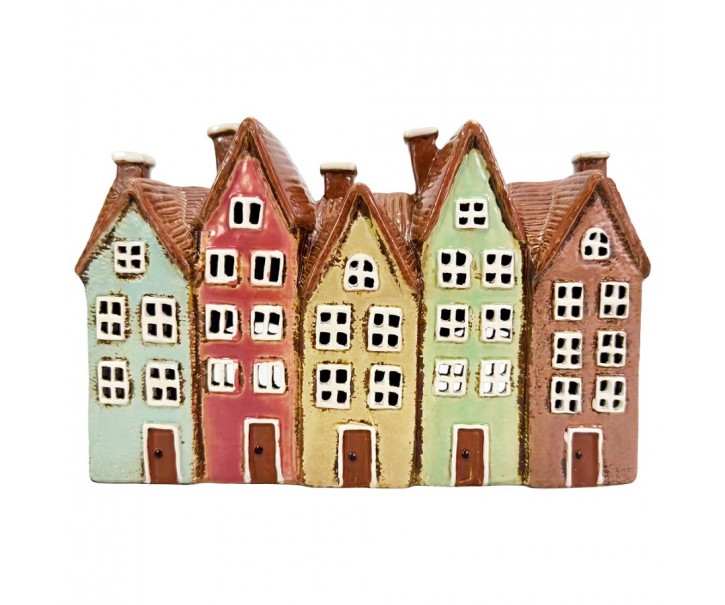 Tealight Holder House Brown Ceramic Tea-Light Holder - Clayre & Eef